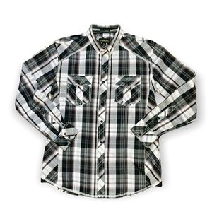 Helix Plaid Shirt Vintage Style Medium